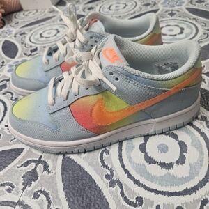 Nike Blue and Orange Sneakers Classic Design